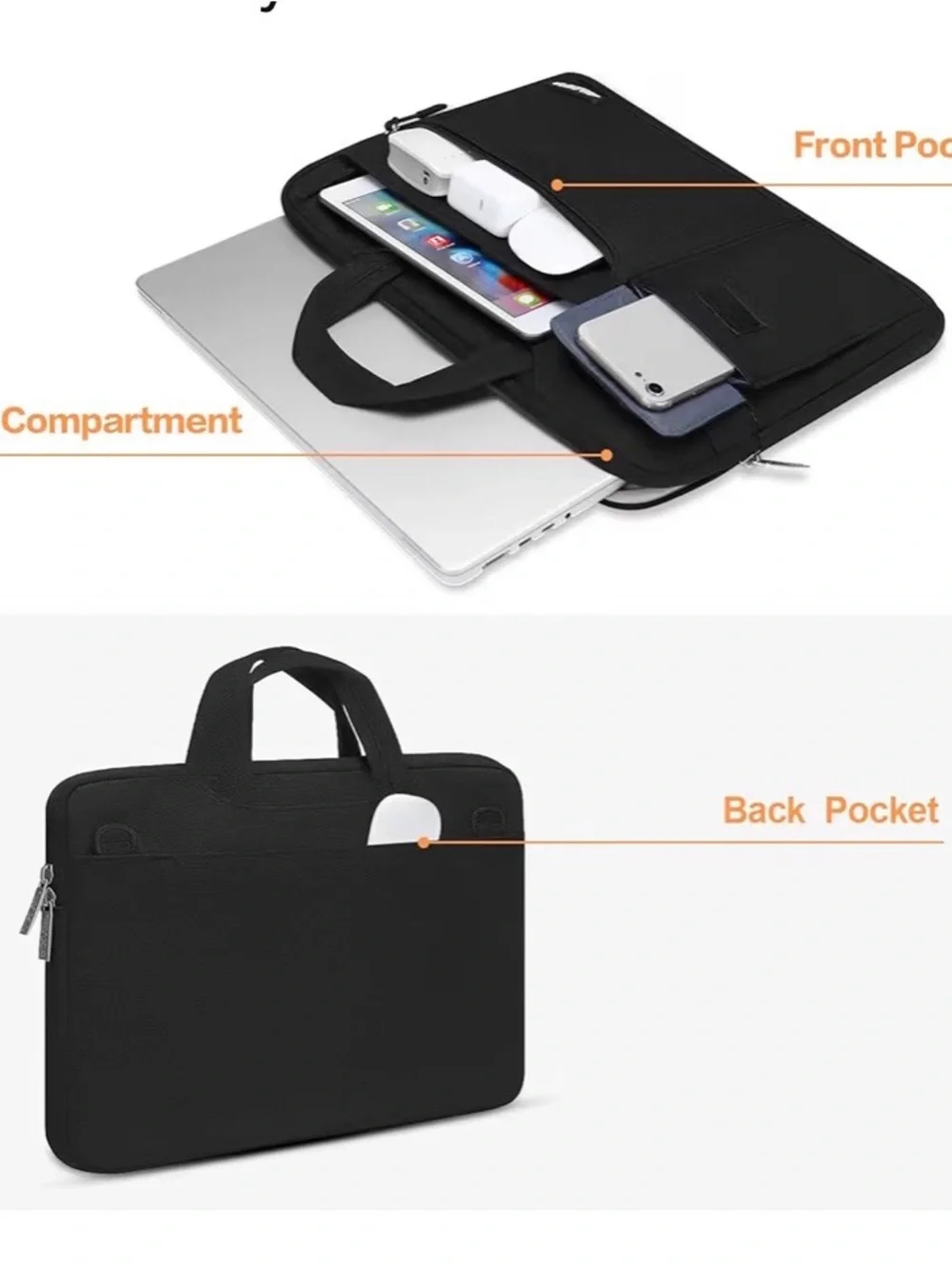 Black Laptop Carrier Shoulder Bag
